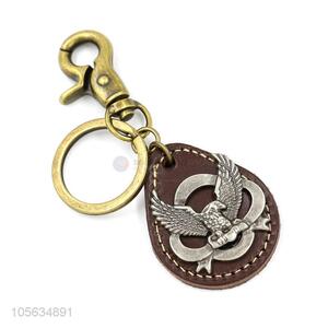 OEM factory vintage eagle alloy key chain matte key ring for men