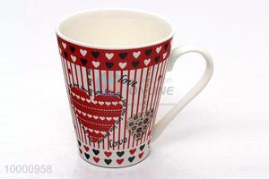 Wholesale ceramic cup with heart pattern