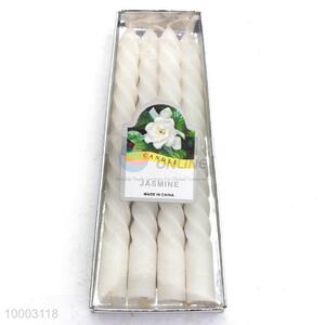 4PC white screw thread candles