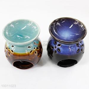 1pc Flower Hollowed-out Ceramic <em>Incense</em> Oil Burner 2 Colors