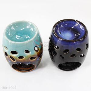 1pc Hollowed-out Ceramic Oil <em>Incense</em> Burner 2 Colors