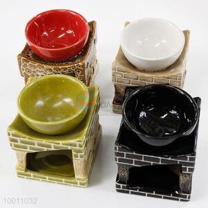 1pc Retro Style Holder Candle Burner Ceramic <em>Incense</em> Burner 4 Colors