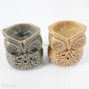 1pc Owl Shaped Aromatherapy Furnace Ceramic <em>Incense</em> Burner 2 Colors