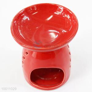 Wholesale Red Ceramic <em>Incense</em> Oil Aroma Burner Candle Base