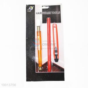 3pcs Hardware Tools Set of Glass Knife，Carpenter Pencil and Small Art Knife