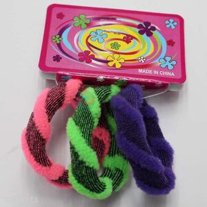 Multicolor Stripe Comfortable Hair Ring Ropes Elastic Hair Ties