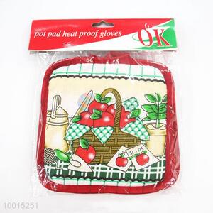 Wholesale Vegetabel Polyester Insulation Mat/Pot Holder With Red Border