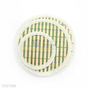 Green Round  Kitchen Supplies Bamboo Placemat