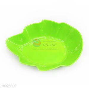 Wholesale Leaf Shaped Green Melamine Fruit Plate