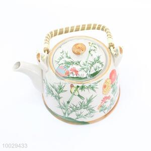 Bamboo Pattern Ceramic Teapot