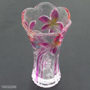 Flower Pattern Crystal Vase