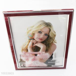 Hot sale 8*10 inch wine red-silver photo frame