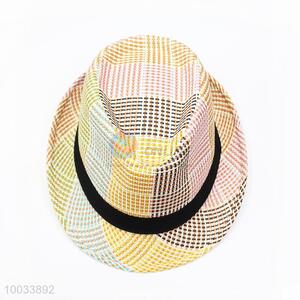 Colrful Check Pattern Fashion Hat/Top Hat