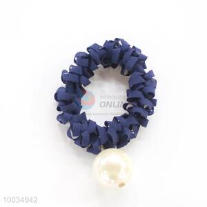 Dark Blue Weave Girls Hair Accessories Elastic Hair Band Hair Ring