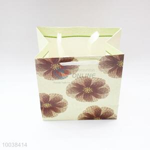 23*18*10cm Purple Flower Pattern Gift Bag/Paper Bag