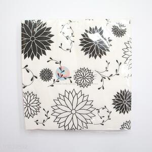 White and Black Pattern Square Napkin