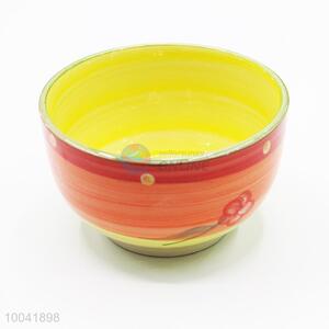 High Quality Orange Cross Stripe Ceramic Bowl