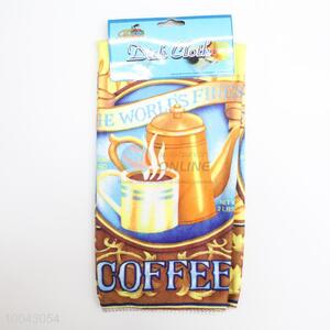 Coffee Printed Microfiber Dish Cloth/Kitchen Towel