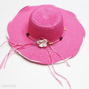 Rose Red Women Wide Large Brim Floppy Fold Big Brim Hat