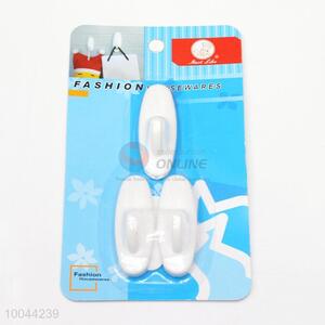 3pcs/set 6cm white ABS door coat hooks