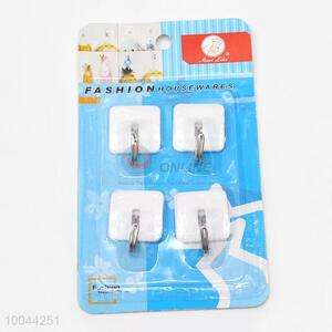 4pcs/set new designs ABS white wall hooks