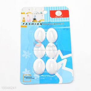 6pcs/set white color ABS wardrobe hooks