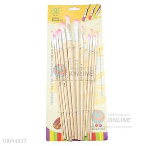 12Pieces/Set Pink Head Wholesale Long Handle Watercolor Painting Artist Paintbrush