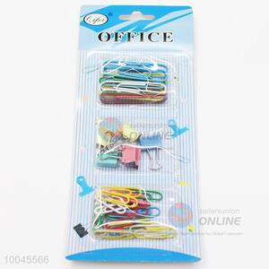 Stationary Set Of Colorful Paper Clips and Clips