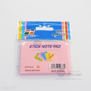 7.6*5.1CM Sticky Note Pad With Colorful Pages/Sticky Notes