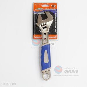 Blue Handle 8'' Adjustable Carbon Steel Wrench