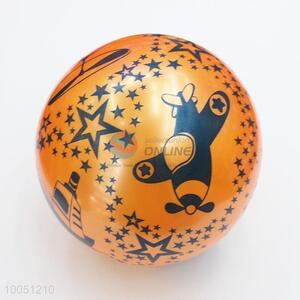 9Inch Orange Printing Beach Toy PVC Inflatable Beach Ball