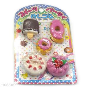 Wholesale Cute Chocolate Ice Cream Cake Shape Eraser