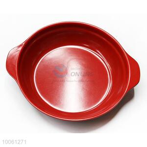 Round Melamine Plate With Handle