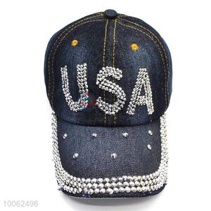 Novel diamond-studded cowboy hat sun-shade hat