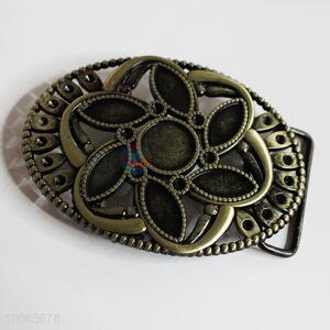 Hot sale oval metal zinc alloy belt buckle