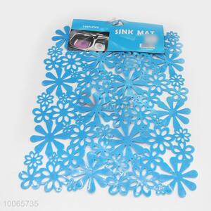 Blue Rectangular PVC Sink Mat