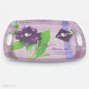 Fashion designs printed plastic melamine tray