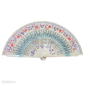 Wholesale cheap folding hand fan wooden single face fan