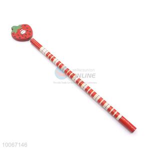 Wholesale carve craft wooden pencil with strawberry