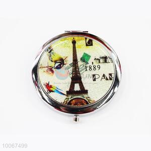 High Quality Vintage Round Foldable Pocket Mirror with Metal Border