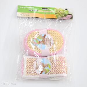 Pink Flax Sponge Body Bath Set