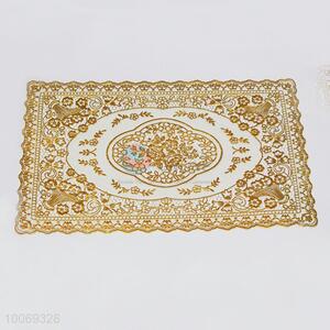 Square Golden PVC Placemat For Tableware