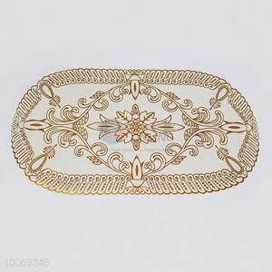 Oval Shaped Golden Dinner Placemat for Wholesale