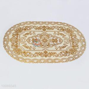 2016 pvc oval placemat golden dinner placemat