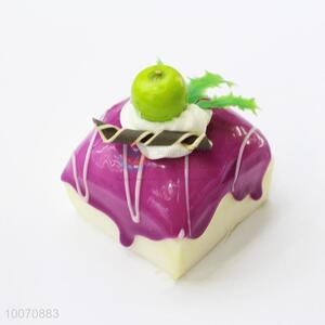 Square Cake with Green Apple Fridge Magnet