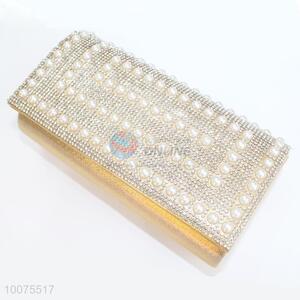 Stylish Golden Evening Bag Clutch Bag