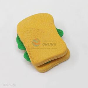 Hot sale 3d hamburger model eraser for students/office