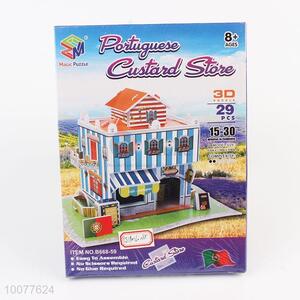 Hot Sale Promotional Gifts 3D Poituguese Custard Shop Puzzle