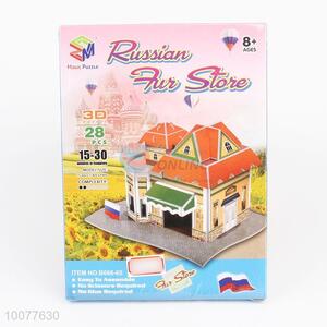 28PCS DIY Russian Store 3D Puzzle Model