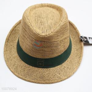 Brown straw paper hat hot promotional sun beach hat